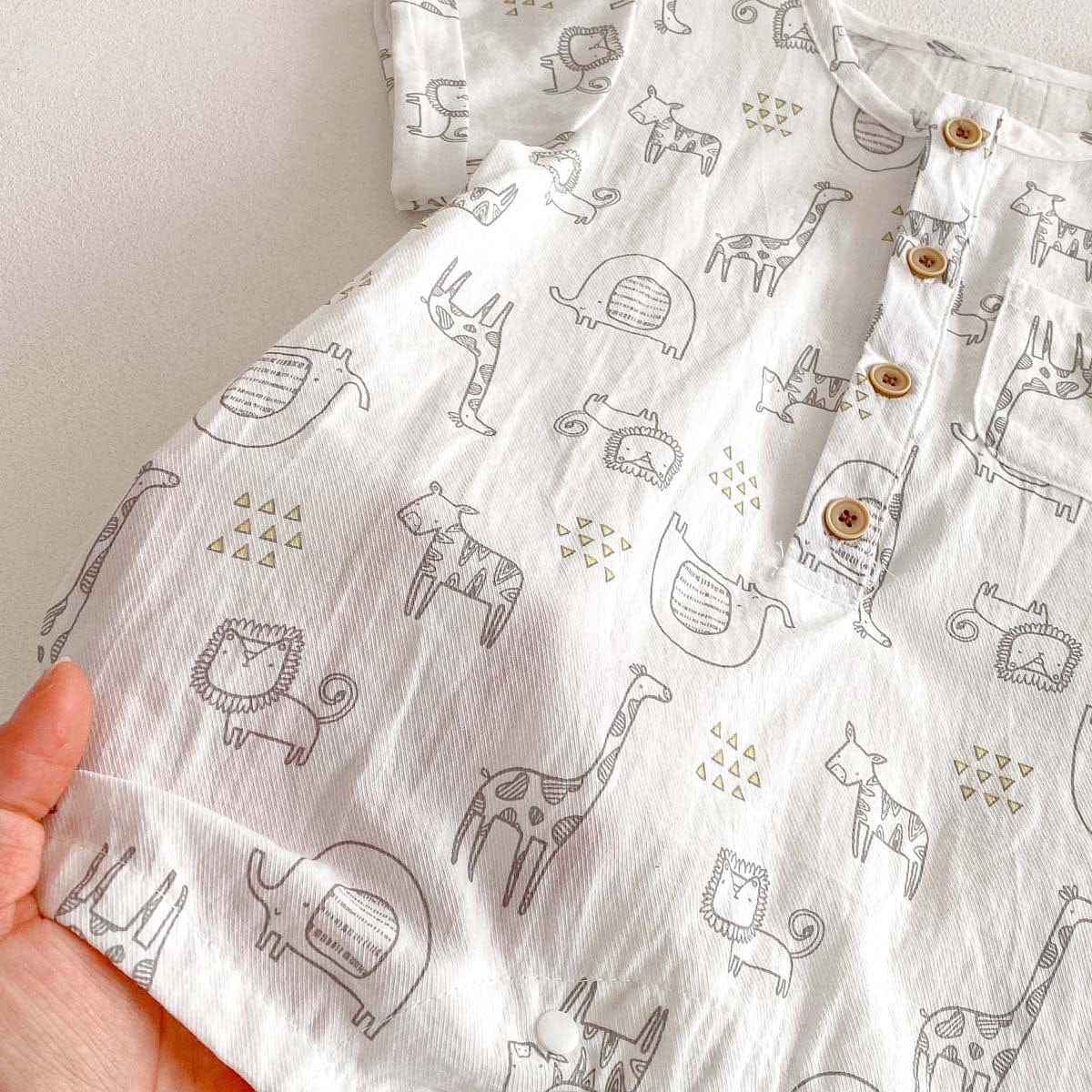 半袖ロンパース アニマルプリント半袖ジャンプスーツ【mh0010333】