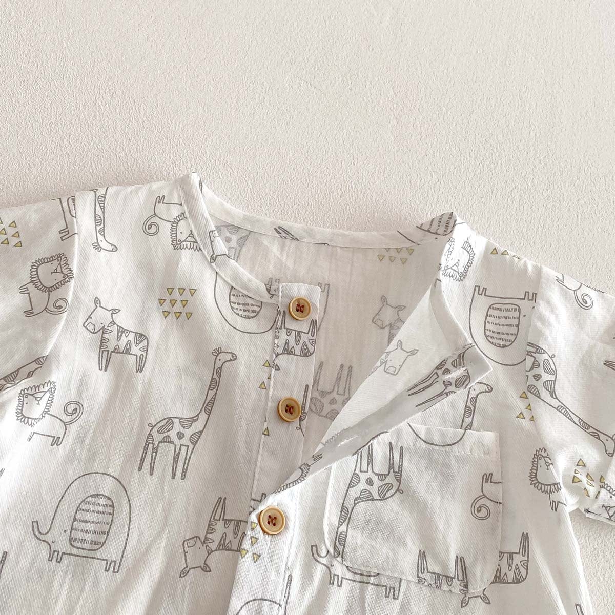 半袖ロンパース アニマルプリント半袖ジャンプスーツ【mh0010333】