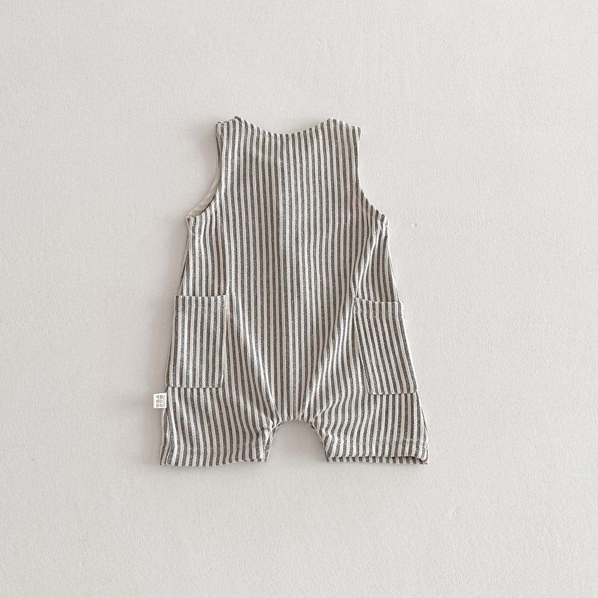 ノースリーブジャンプスーツ ストライプノースリーブジャンプスーツ【mh0010334】