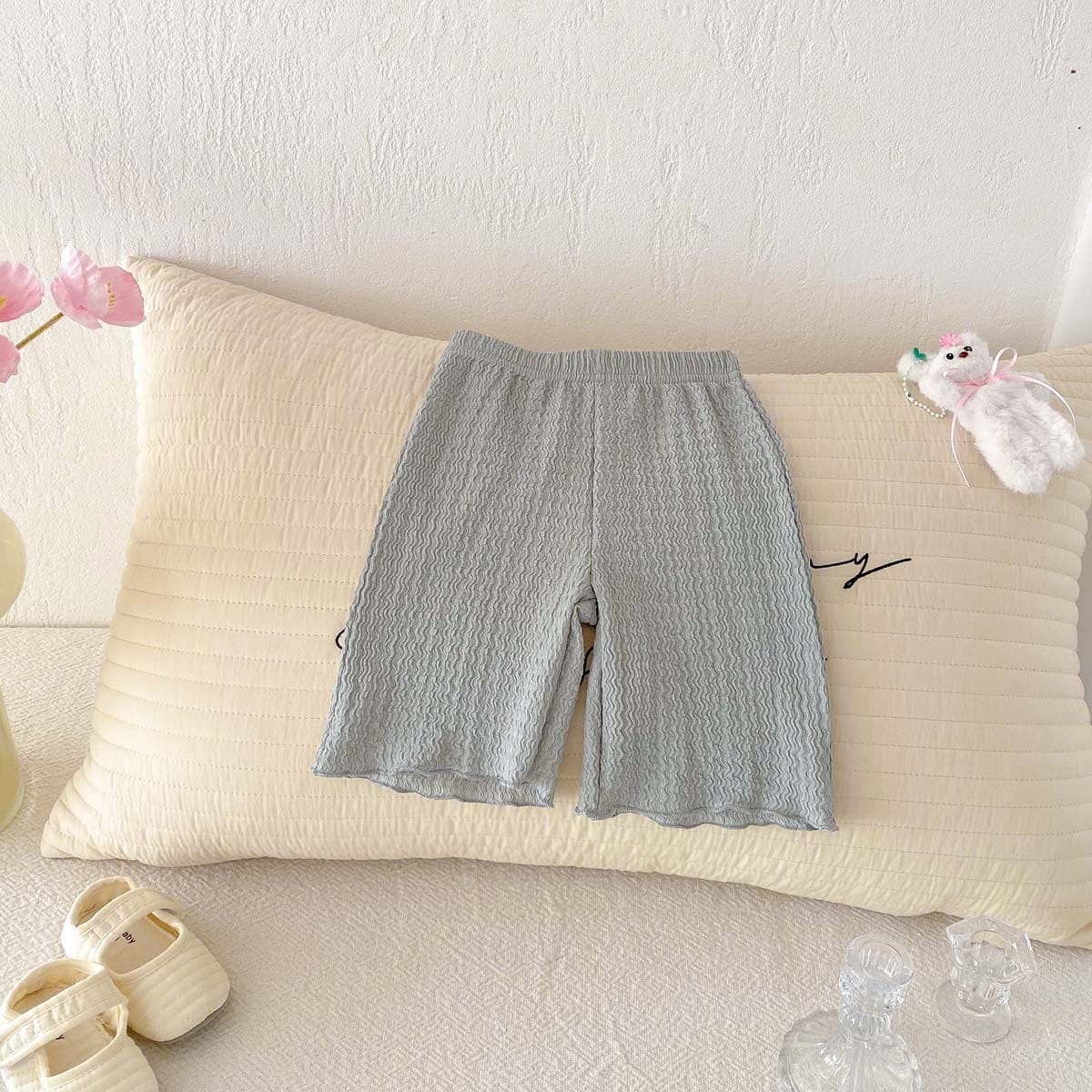 レギンスパンツ シンプルメロウフリルショートレギンスパンツ【mh0010338】