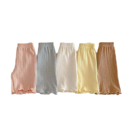 レギンスパンツ シンプルメロウフリルショートレギンスパンツ【mh0010338】