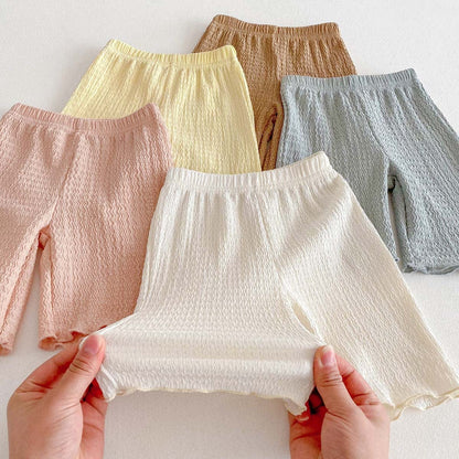 レギンスパンツ シンプルメロウフリルショートレギンスパンツ【mh0010338】