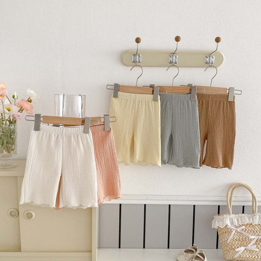 レギンスパンツ シンプルメロウフリルショートレギンスパンツ【mh0010338】