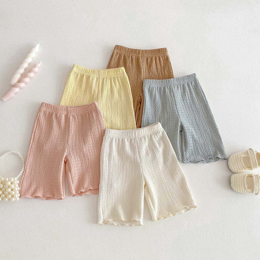 レギンスパンツ シンプルメロウフリルショートレギンスパンツ【mh0010338】