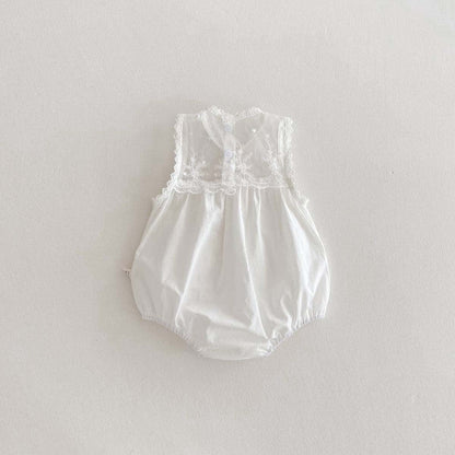 ノースリーブロンパース シアーレースドッキングノースリーブロンパース【mh0010350】