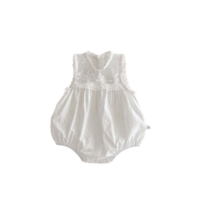 ノースリーブロンパース シアーレースドッキングノースリーブロンパース【mh0010350】