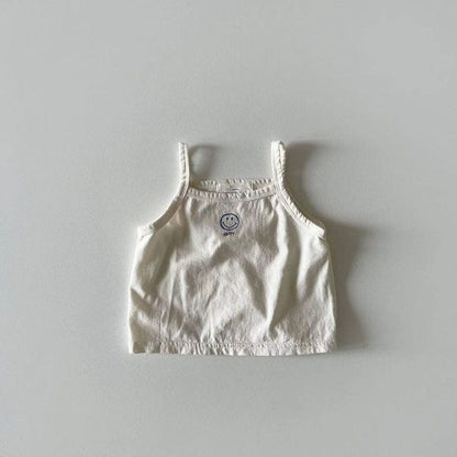 タンクトップ・キャミソール・ノースリーブトップス スマイルプリントキャミソールトップス【mh0010351】