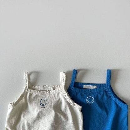 タンクトップ・キャミソール・ノースリーブトップス スマイルプリントキャミソールトップス【mh0010351】