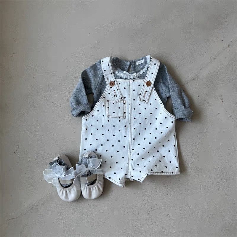 オーバーオール デニム/ドットサスペンダーパンツオーバーオール【mh0010358】