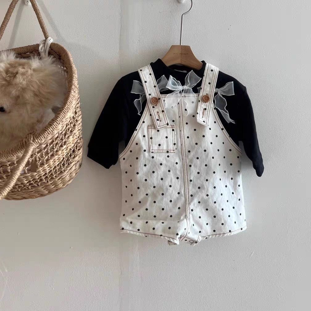 オーバーオール デニム/ドットサスペンダーパンツオーバーオール【mh0010358】