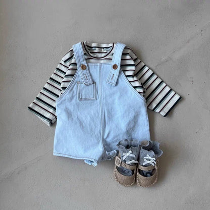 オーバーオール デニム/ドットサスペンダーパンツオーバーオール【mh0010358】