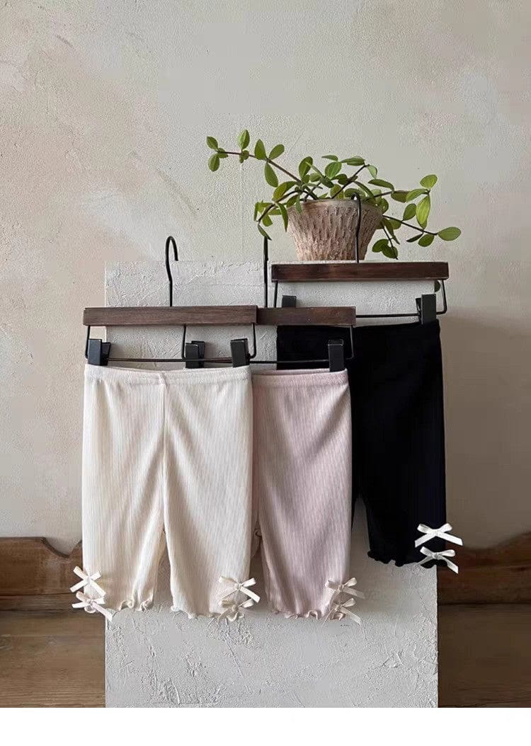 レギンスパンツ サイドリボンショートレギンスパンツ【mh0010371】