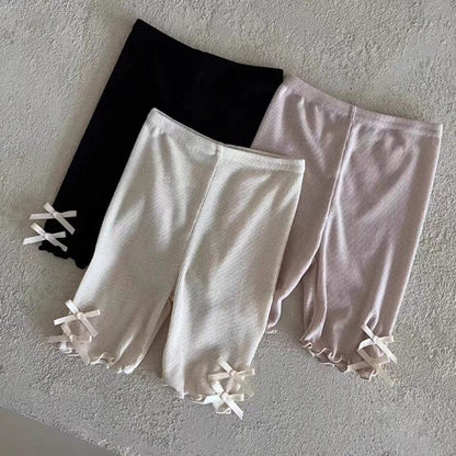 レギンスパンツ サイドリボンショートレギンスパンツ【mh0010371】