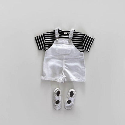 オーバーオール シンプルショートオーバーオール【mh0010377】