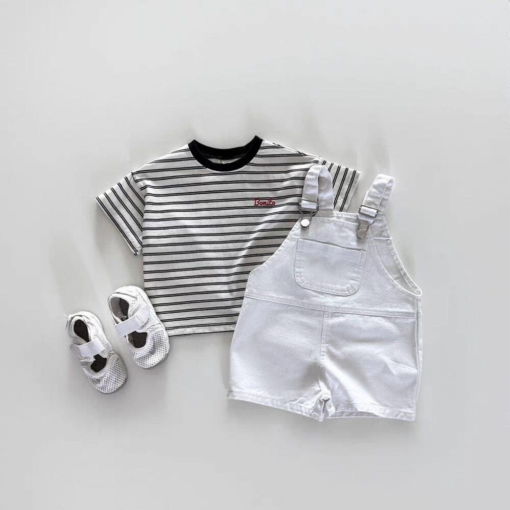 オーバーオール シンプルショートオーバーオール【mh0010377】