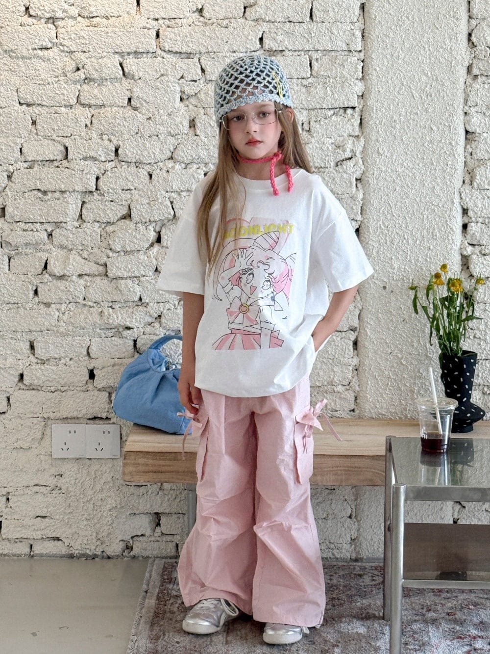 ロングパンツ・スウェットパンツ リボンポケットピンクカーゴパンツ【mh0010379】