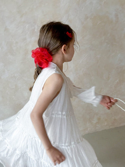 タンクトップ・キャミソール・ノースリーブトップス ビッグリボンノースリーブサマードレスワンピース【mh0010380】