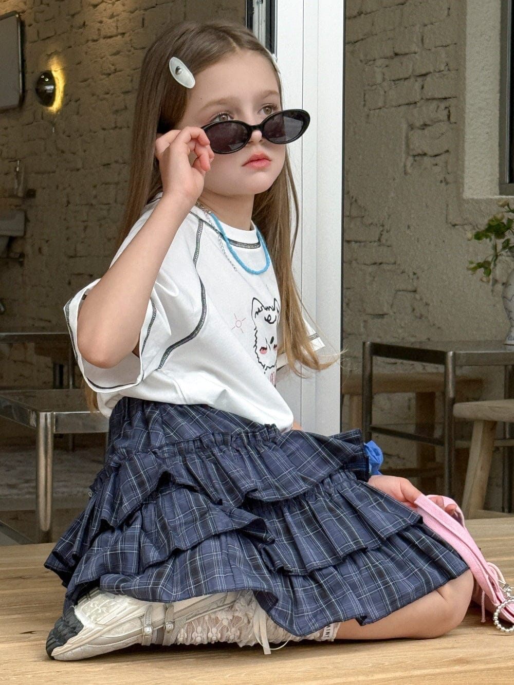 スカート チェックティアードケーキスカート【mh0010383】