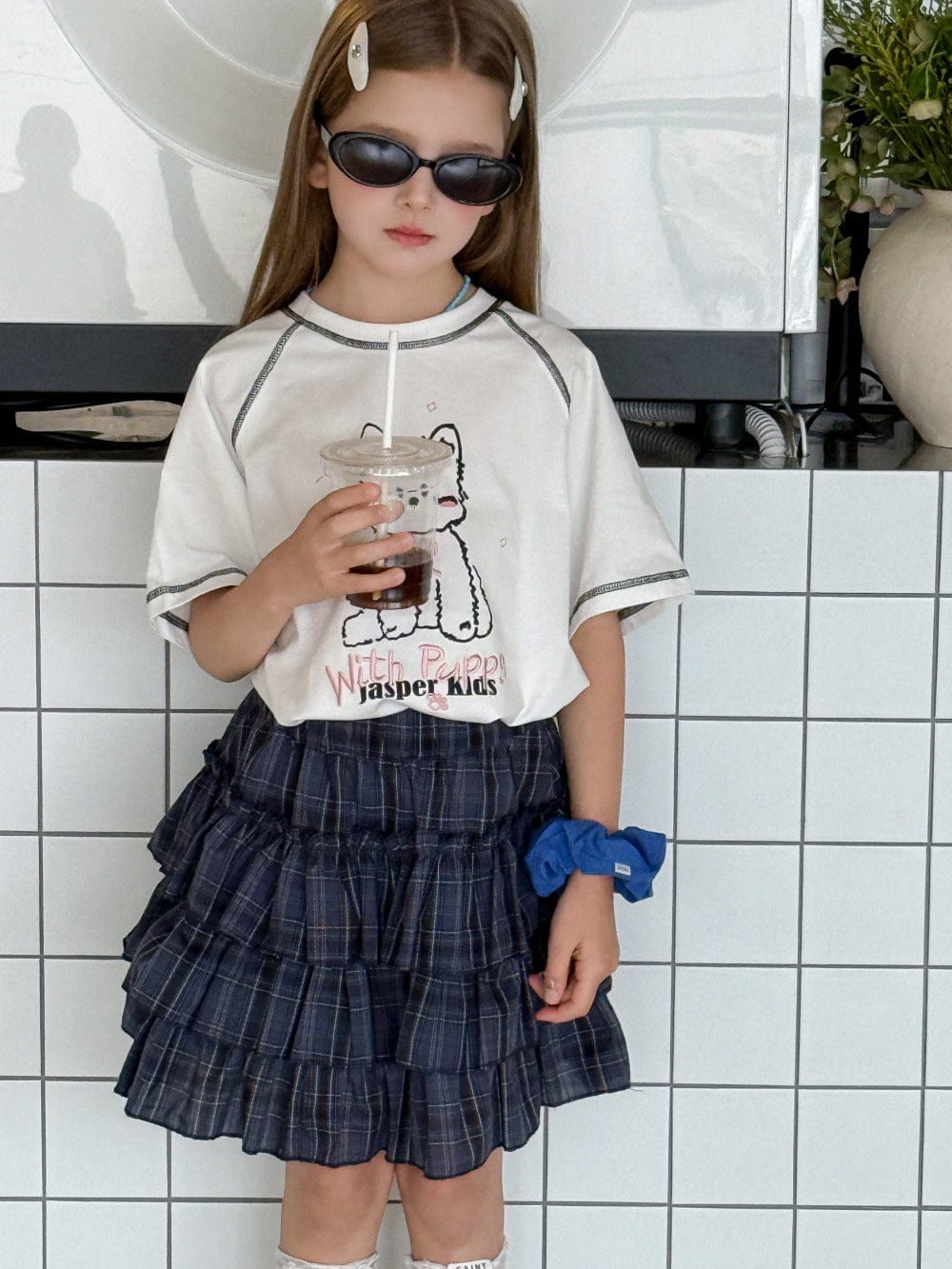 スカート チェックティアードケーキスカート【mh0010383】