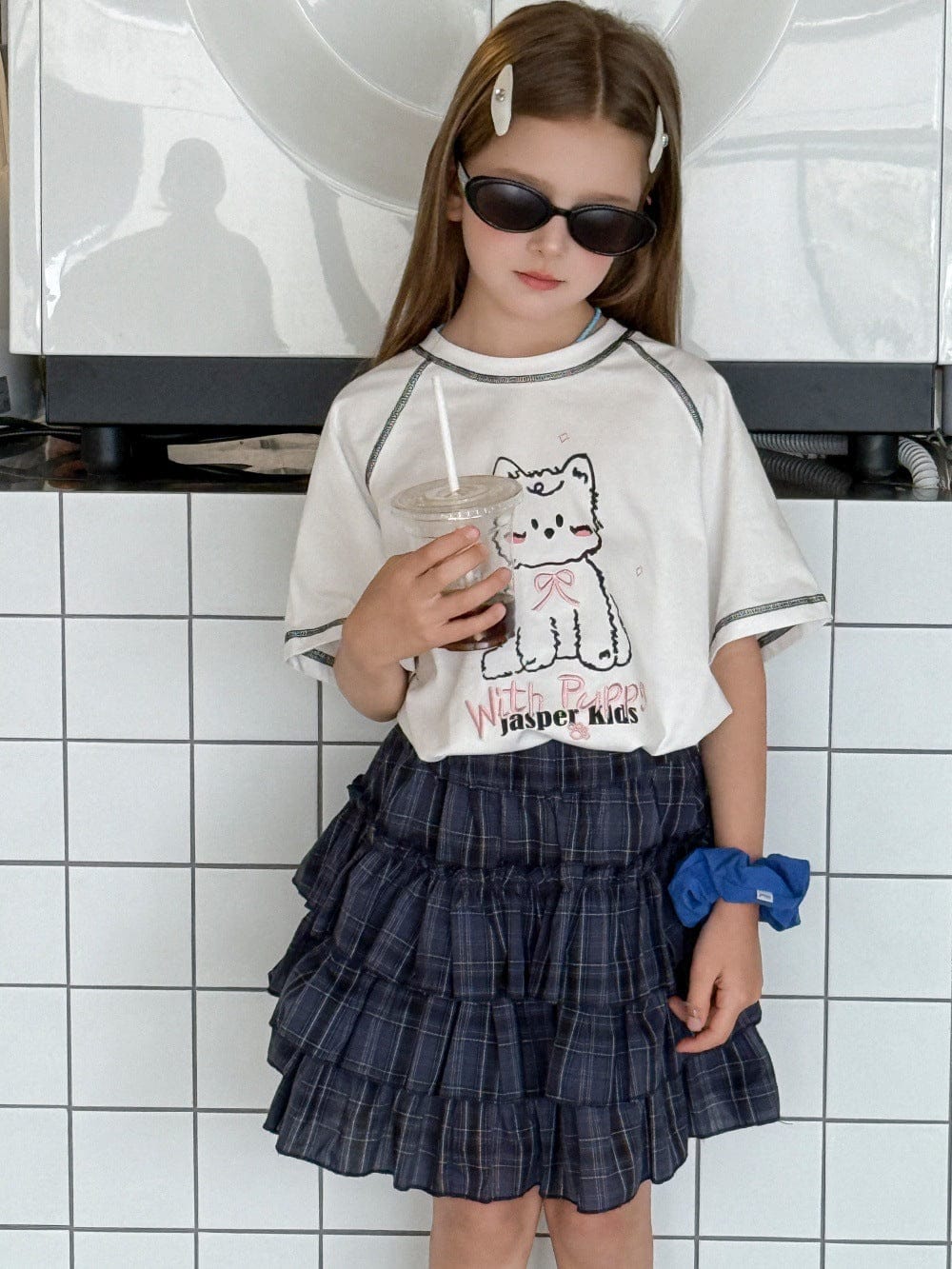 スカート チェックティアードケーキスカート【mh0010383】