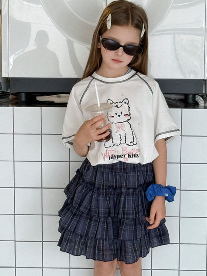 スカート チェックティアードケーキスカート【mh0010383】