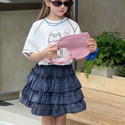 スカート チェックティアードケーキスカート【mh0010383】