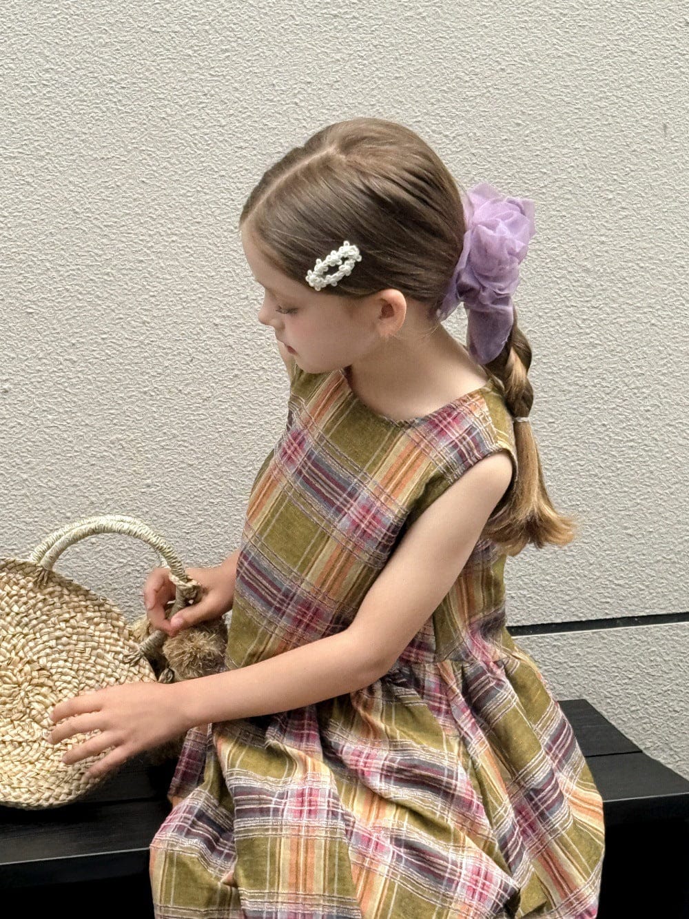 ノースリーブワンピース レトロチェックノースリーブワンピース【mh0010386】