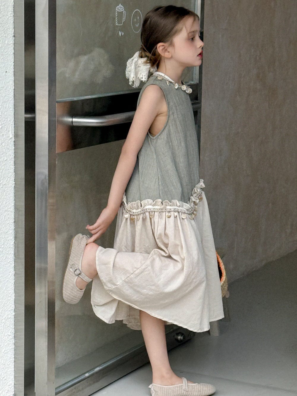 ノースリーブワンピース タッセルフリルノースリーブワンピース【mh0010387】