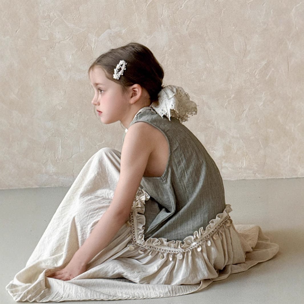 ノースリーブワンピース タッセルフリルノースリーブワンピース【mh0010387】