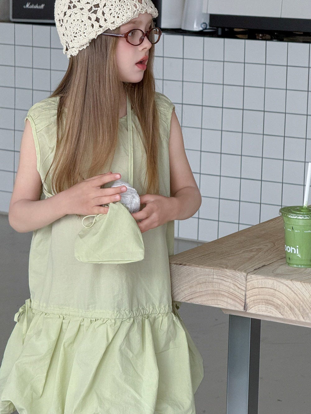 ノースリーブワンピース ドロストバルーンスカートノースリーブワンピース【mh0010390】