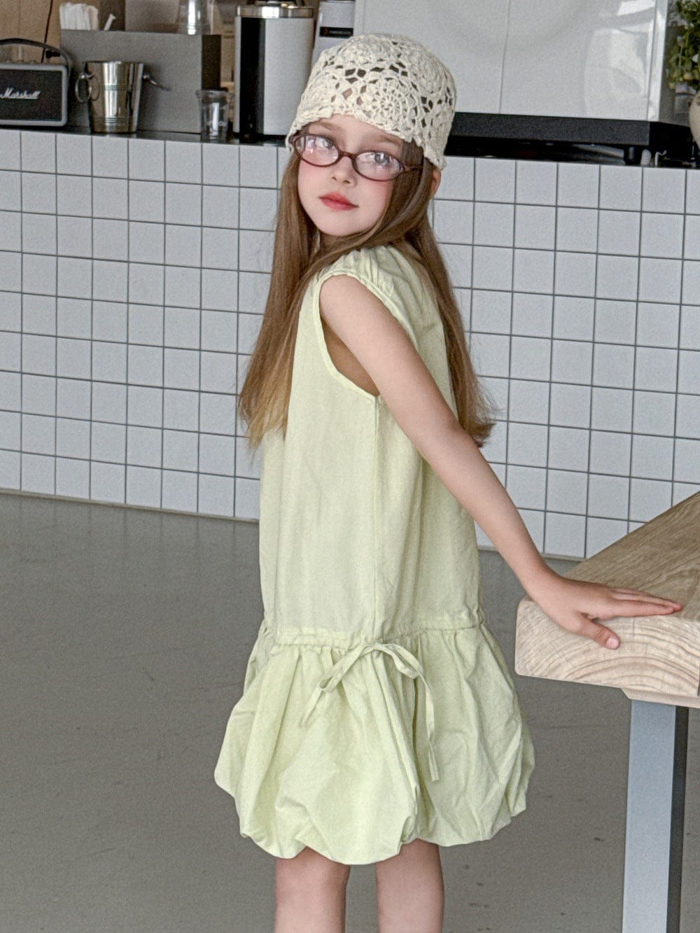 ノースリーブワンピース ドロストバルーンスカートノースリーブワンピース【mh0010390】