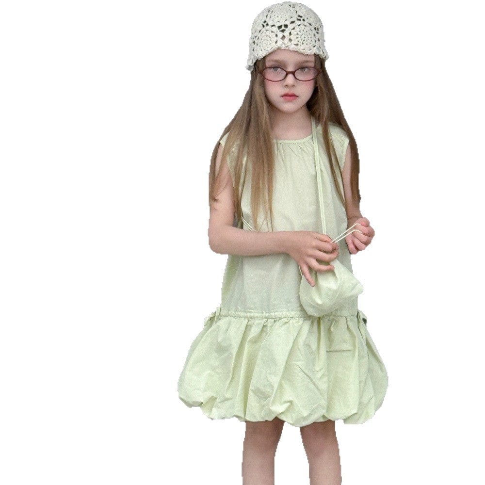 ノースリーブワンピース ドロストバルーンスカートノースリーブワンピース【mh0010390】