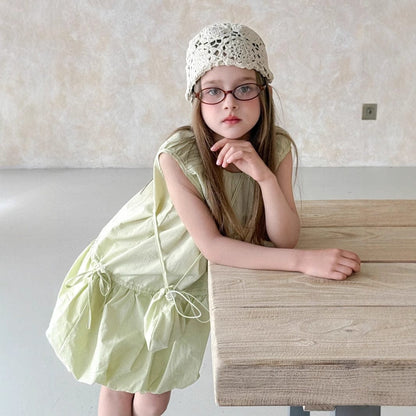 ノースリーブワンピース ドロストバルーンスカートノースリーブワンピース【mh0010390】