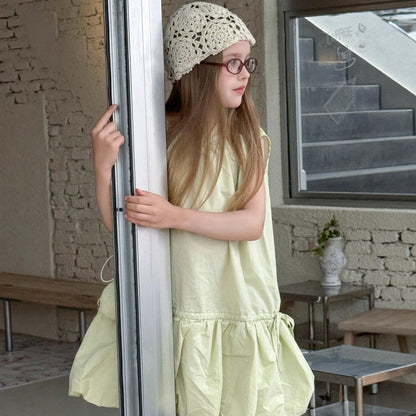 ノースリーブワンピース ドロストバルーンスカートノースリーブワンピース【mh0010390】