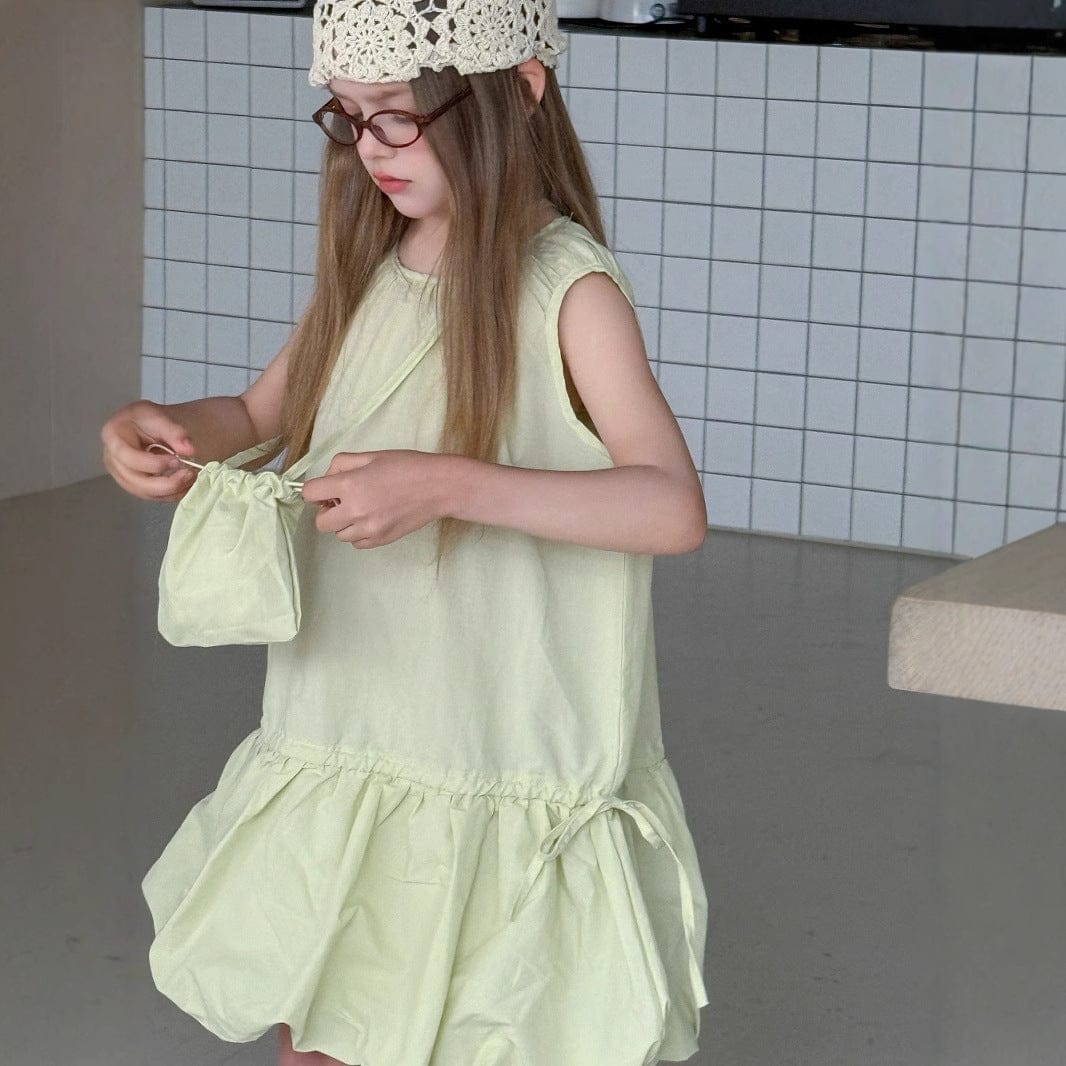 ノースリーブワンピース ドロストバルーンスカートノースリーブワンピース【mh0010390】