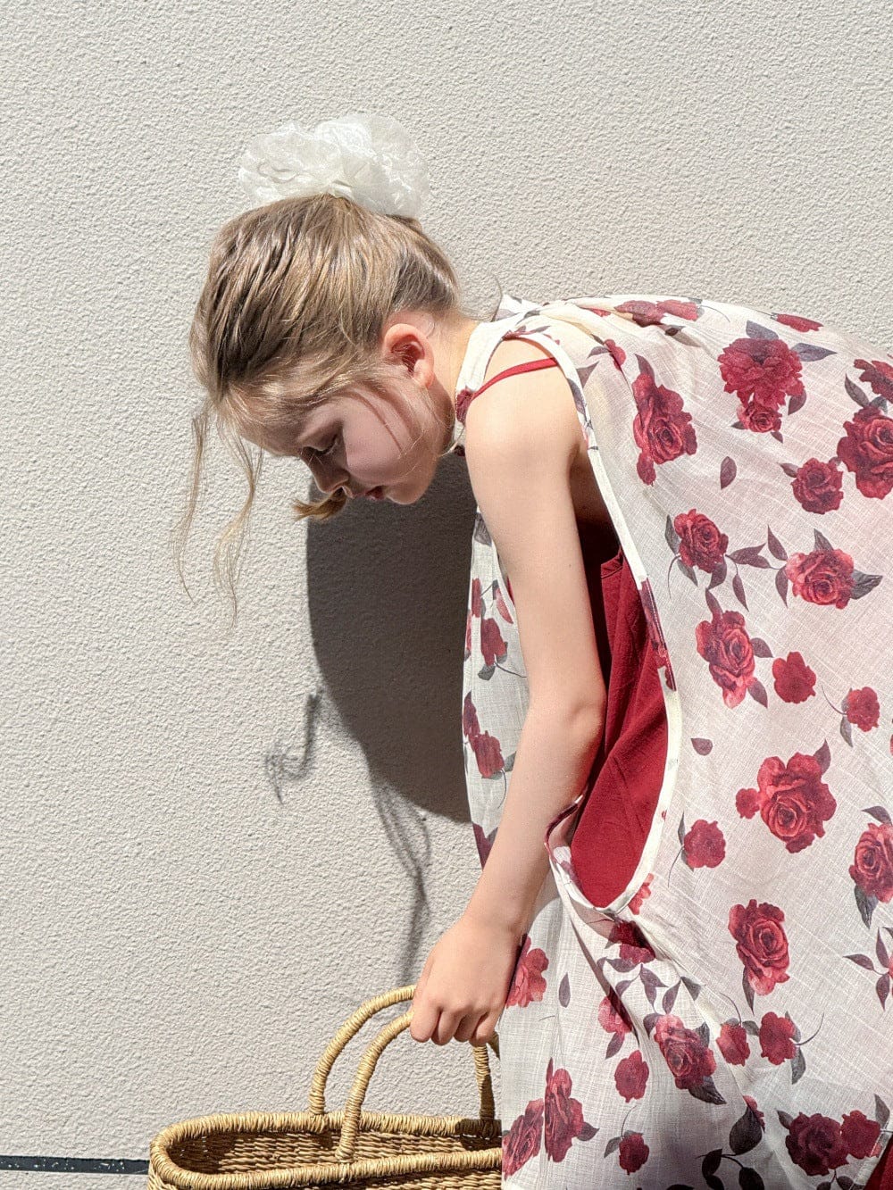 ノースリーブワンピース ローズフラワーホルターネックジレトップス+キャミソールワンピースセット【mh0010391】