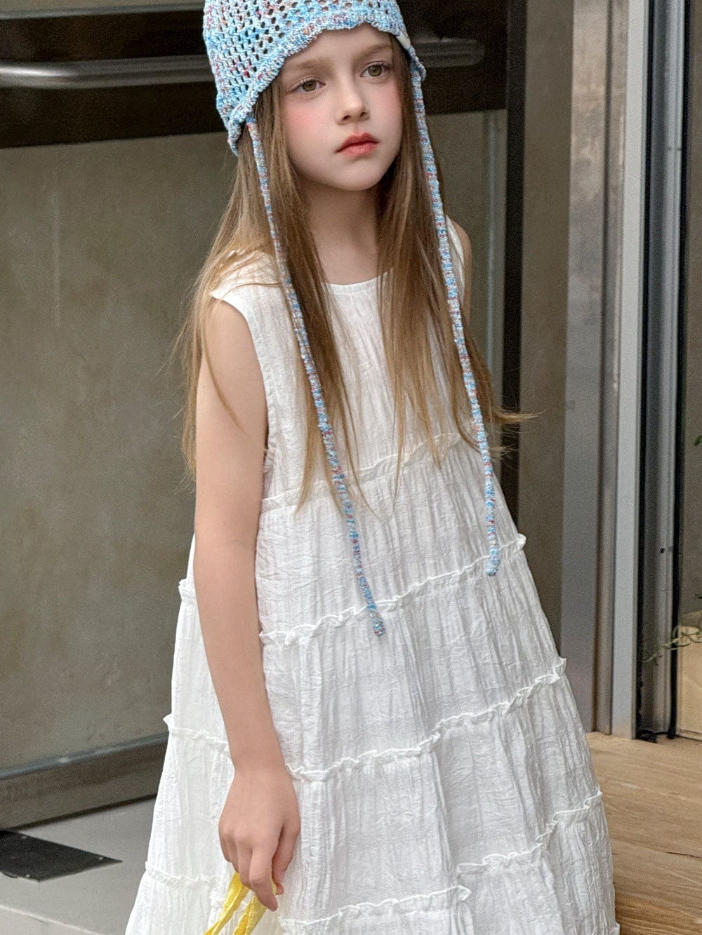 ノースリーブワンピース ティアードノースリーブサマーワンピース【mh0010393】