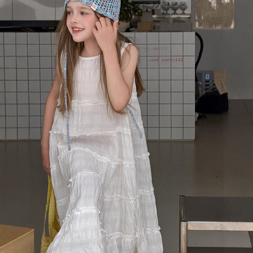 ノースリーブワンピース ティアードノースリーブサマーワンピース【mh0010393】