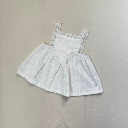 ノースリーブワンピース ショルダーレースキャミソールワンピース【mh0010414】