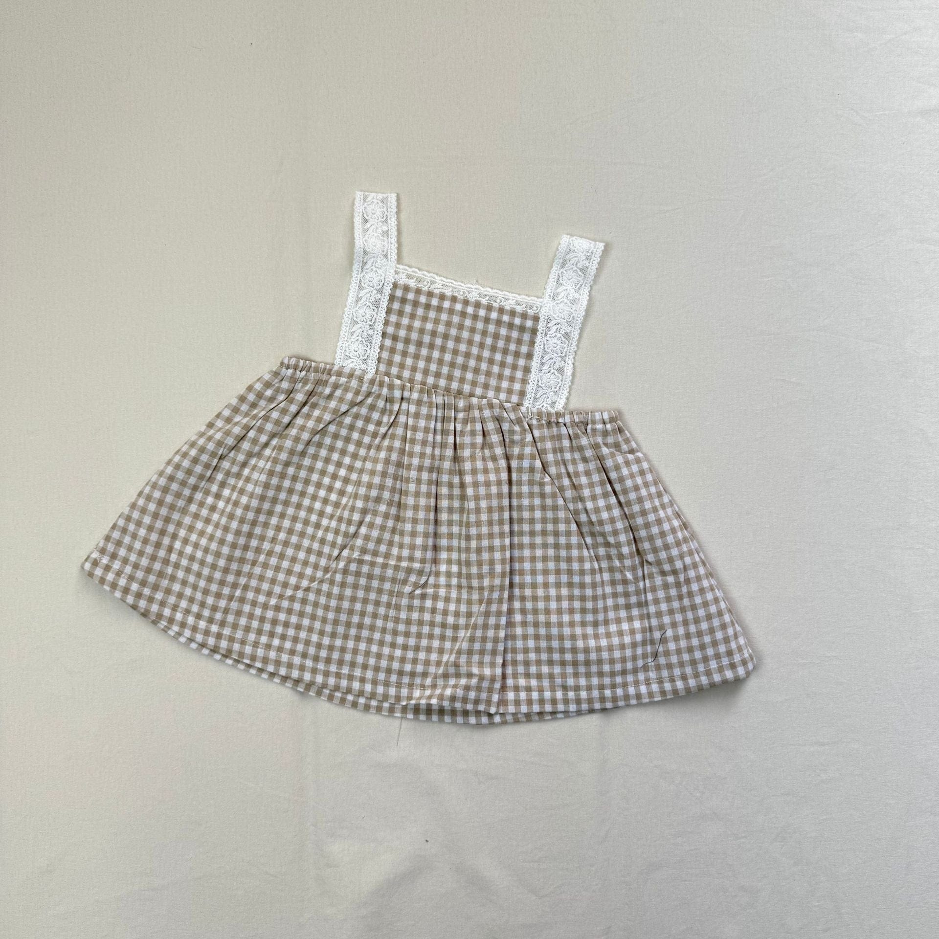 ノースリーブワンピース ショルダーレースキャミソールワンピース【mh0010414】