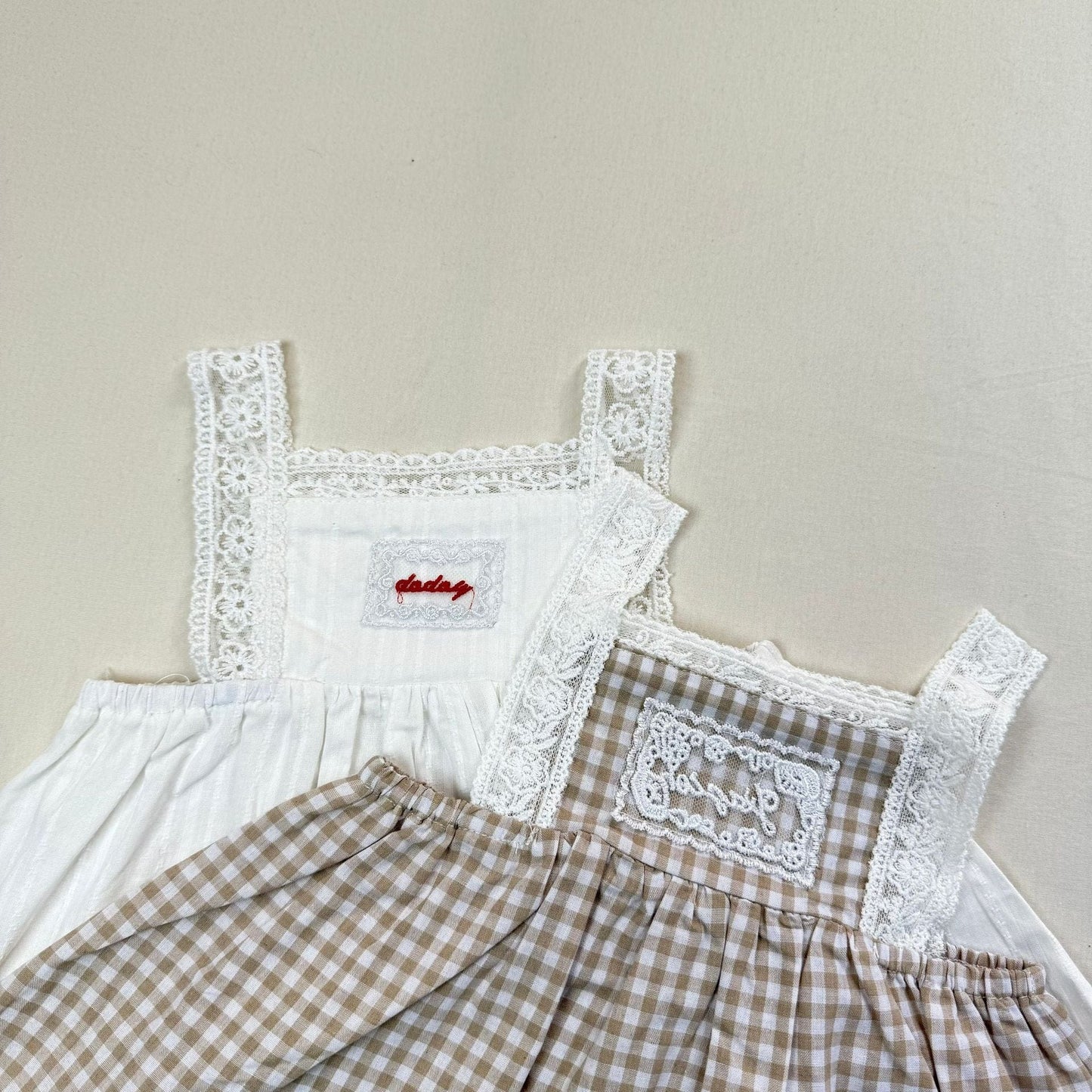 ノースリーブワンピース ショルダーレースキャミソールワンピース【mh0010414】