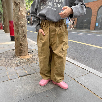 ロングパンツ・スウェットパンツ サイドポケットロングルーズワイドパンツ【mh0010563】