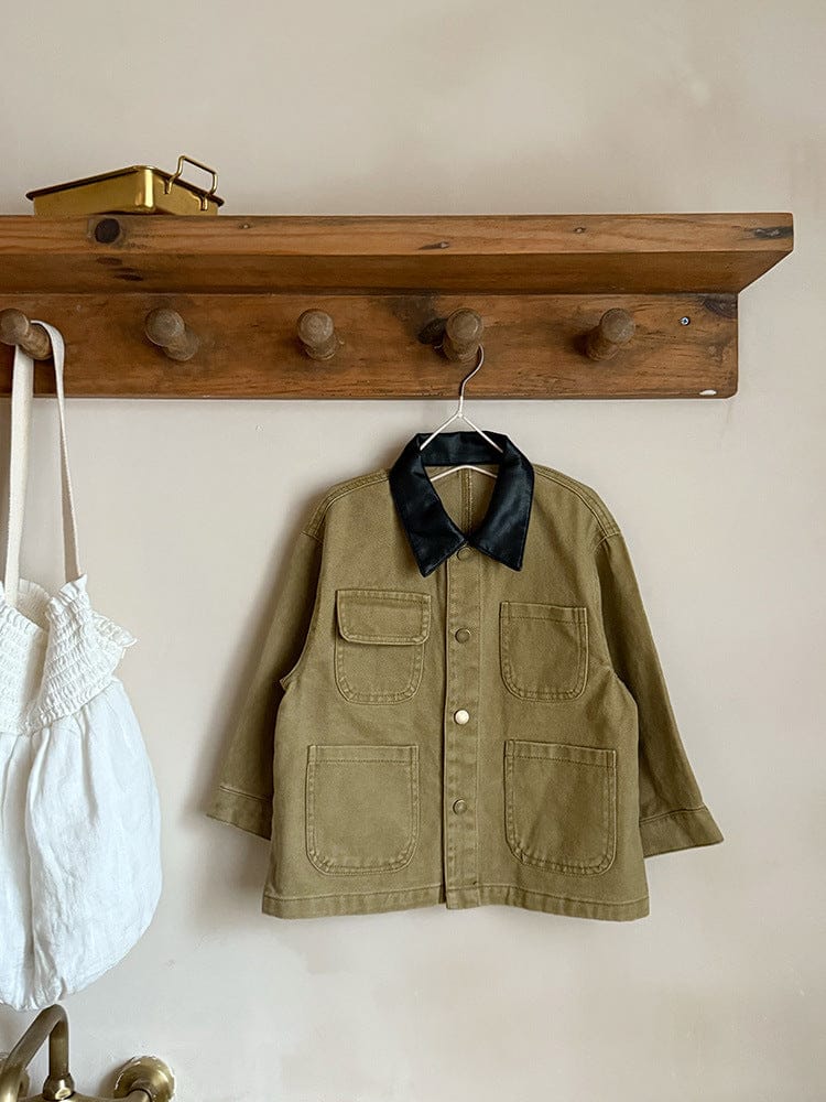 ショートコート・ジャケット・ジャンパー 襟付きブルゾンジャケット【mh0010568】