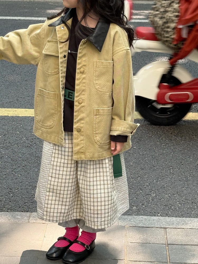 ショートコート・ジャケット・ジャンパー 襟付きブルゾンジャケット【mh0010568】