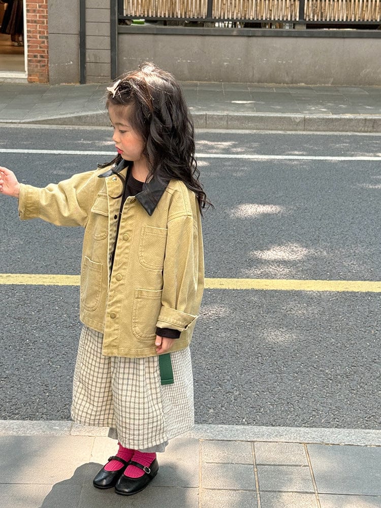 ショートコート・ジャケット・ジャンパー 襟付きブルゾンジャケット【mh0010568】