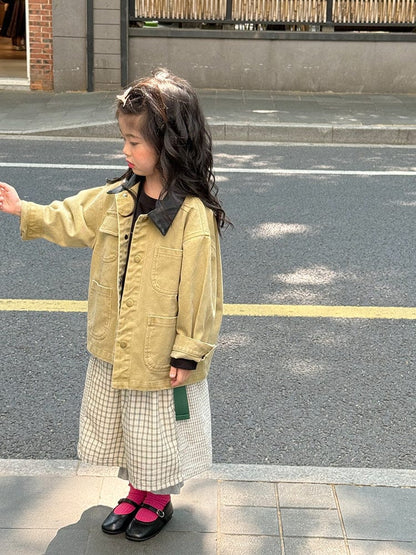 ショートコート・ジャケット・ジャンパー 襟付きブルゾンジャケット【mh0010568】