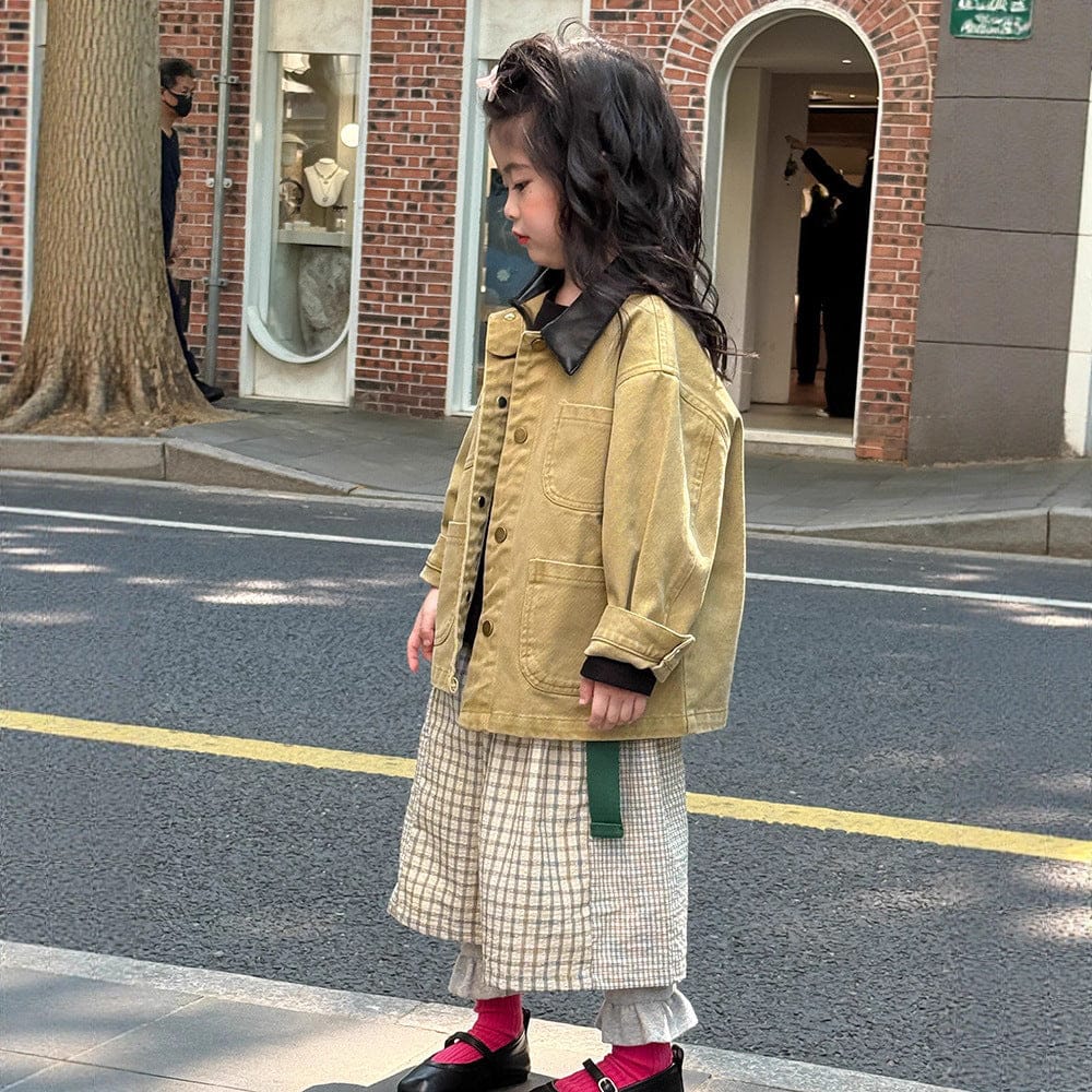 ショートコート・ジャケット・ジャンパー 襟付きブルゾンジャケット【mh0010568】