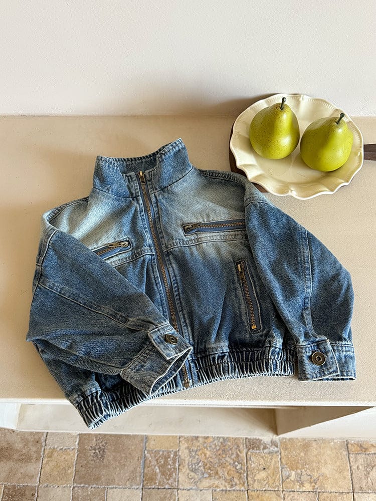 ショートコート・ジャケット・ジャンパー ジップアップデニムブルゾンジャケット【mh0010570】