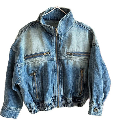 ショートコート・ジャケット・ジャンパー ジップアップデニムブルゾンジャケット【mh0010570】