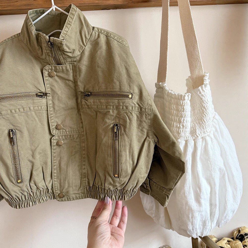 ショートコート・ジャケット・ジャンパー ジップアップ前立てブルゾンジャケット【mh0010575】